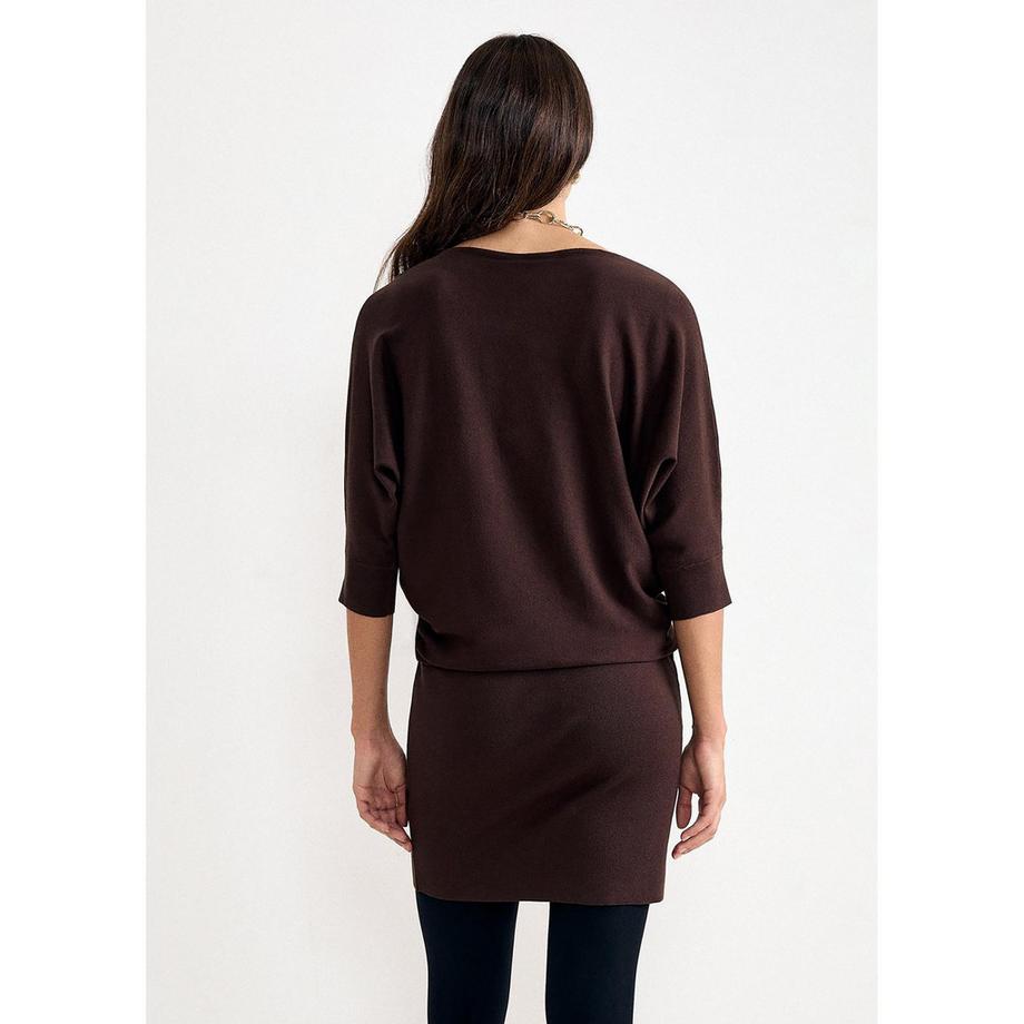 Phase Eight Vestito Becca con scollo drapé e maniche tre quarti  