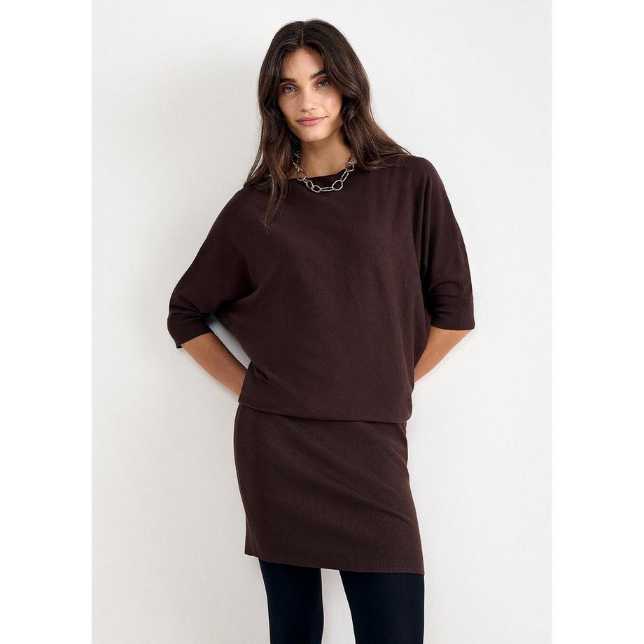 Phase Eight Vestito Becca con scollo drapé e maniche tre quarti  