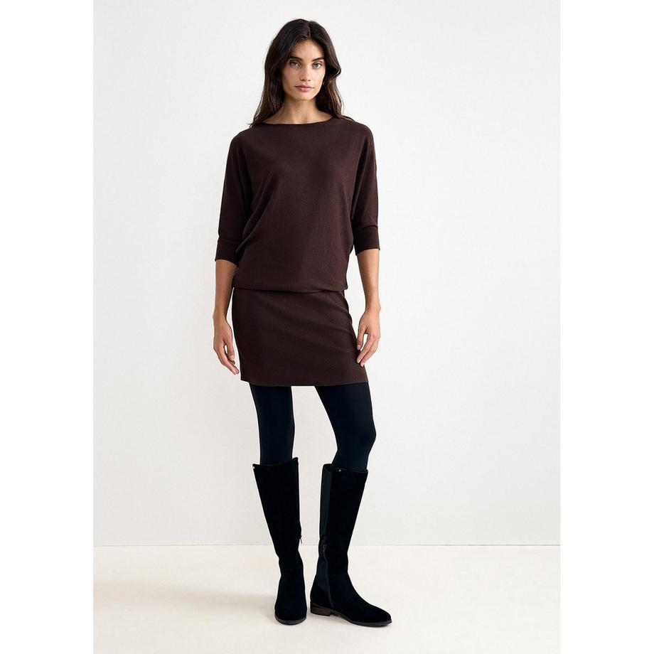 Phase Eight Vestito Becca con scollo drapé e maniche tre quarti  