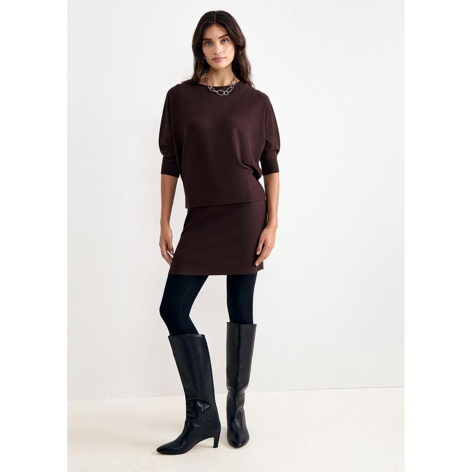 Phase Eight Vestito Becca con scollo drapé e maniche tre quarti  
