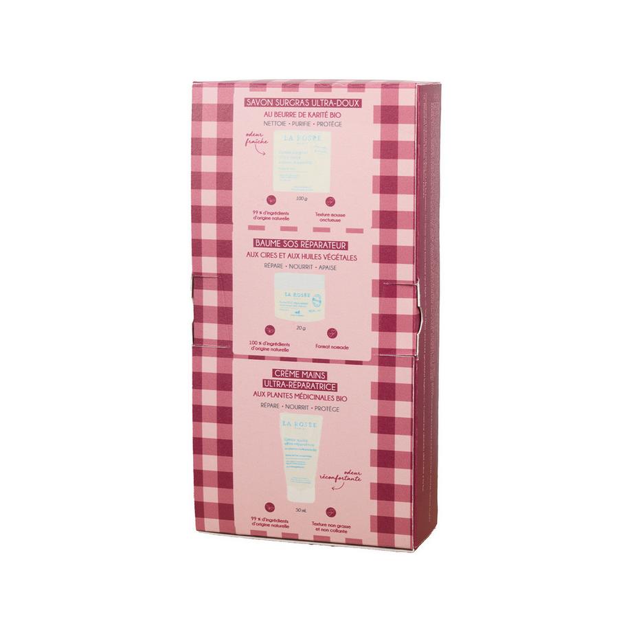 La Rosée  Mini coffret de Noël  Baume SOS & Crème mains + Savon OFFERT 