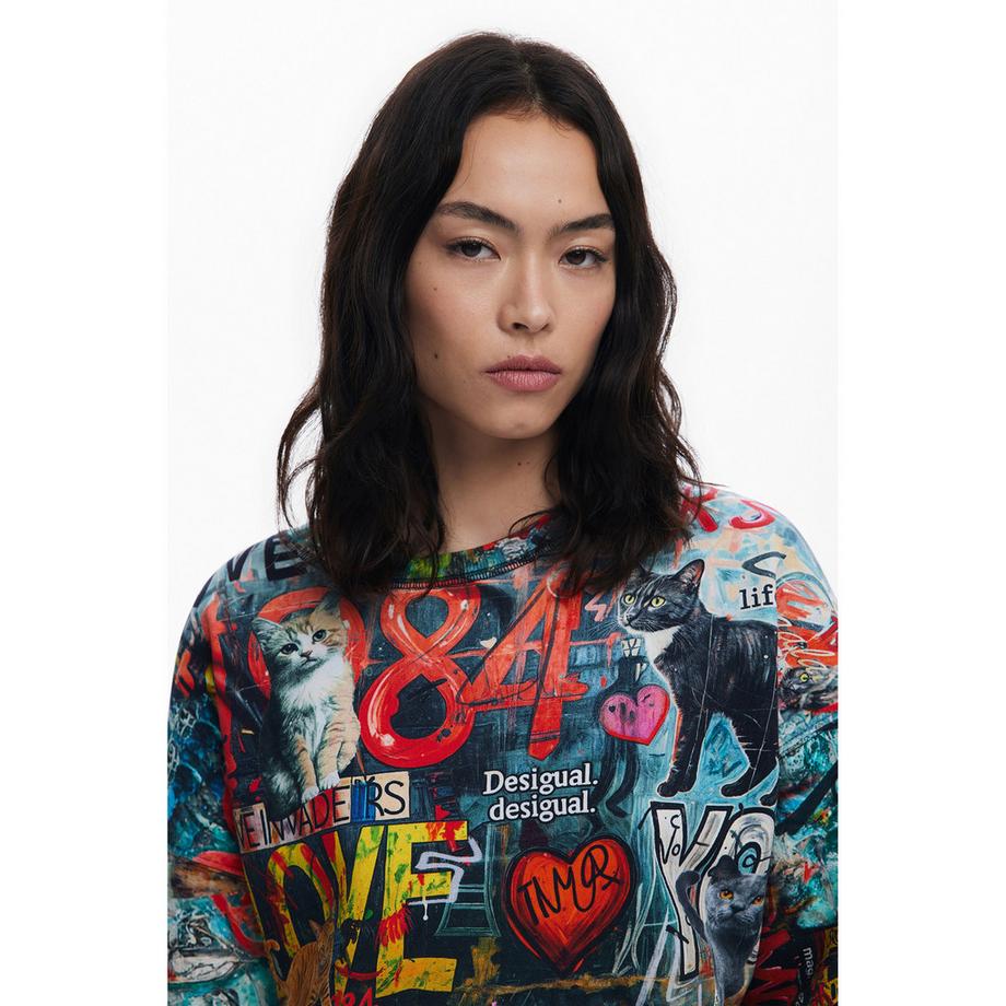 Desigual Felpa con stampa grafica  