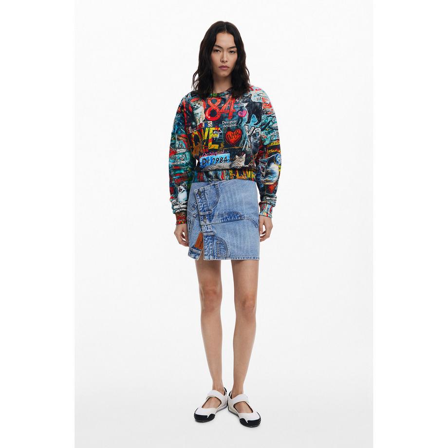Desigual Felpa con stampa grafica  