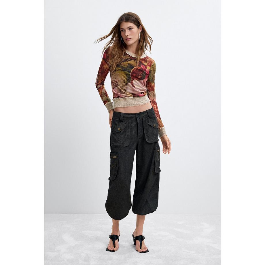 Desigual T-shirt à manches longues imprimé floral  