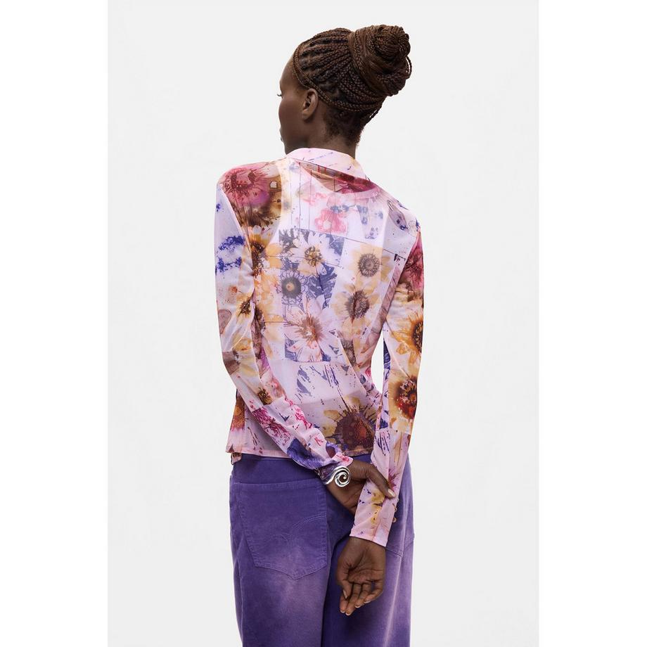 Desigual Camicia a maniche lunghe con stampa floreale  