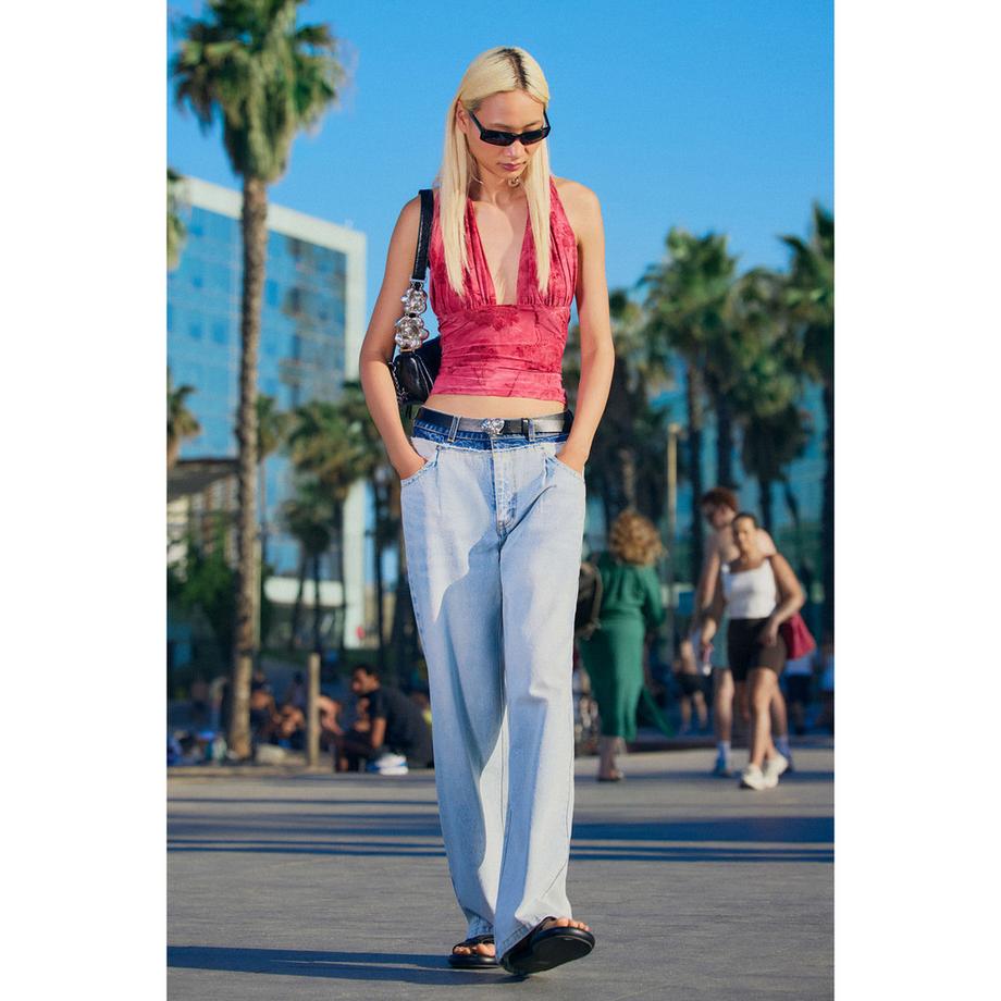 Desigual Halter Neck Crop Top  