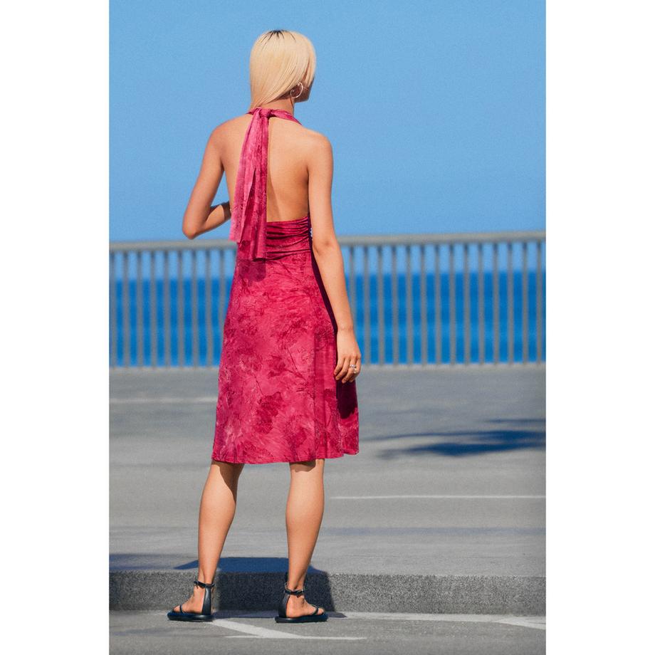 Desigual Halterneck-Kleid mit asymmetrischem Saum  