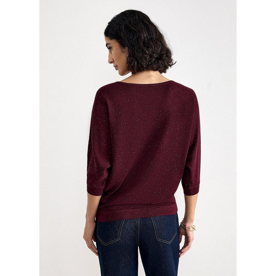 Phase Eight Sequin Pullover mit Dreiviertelärmeln  