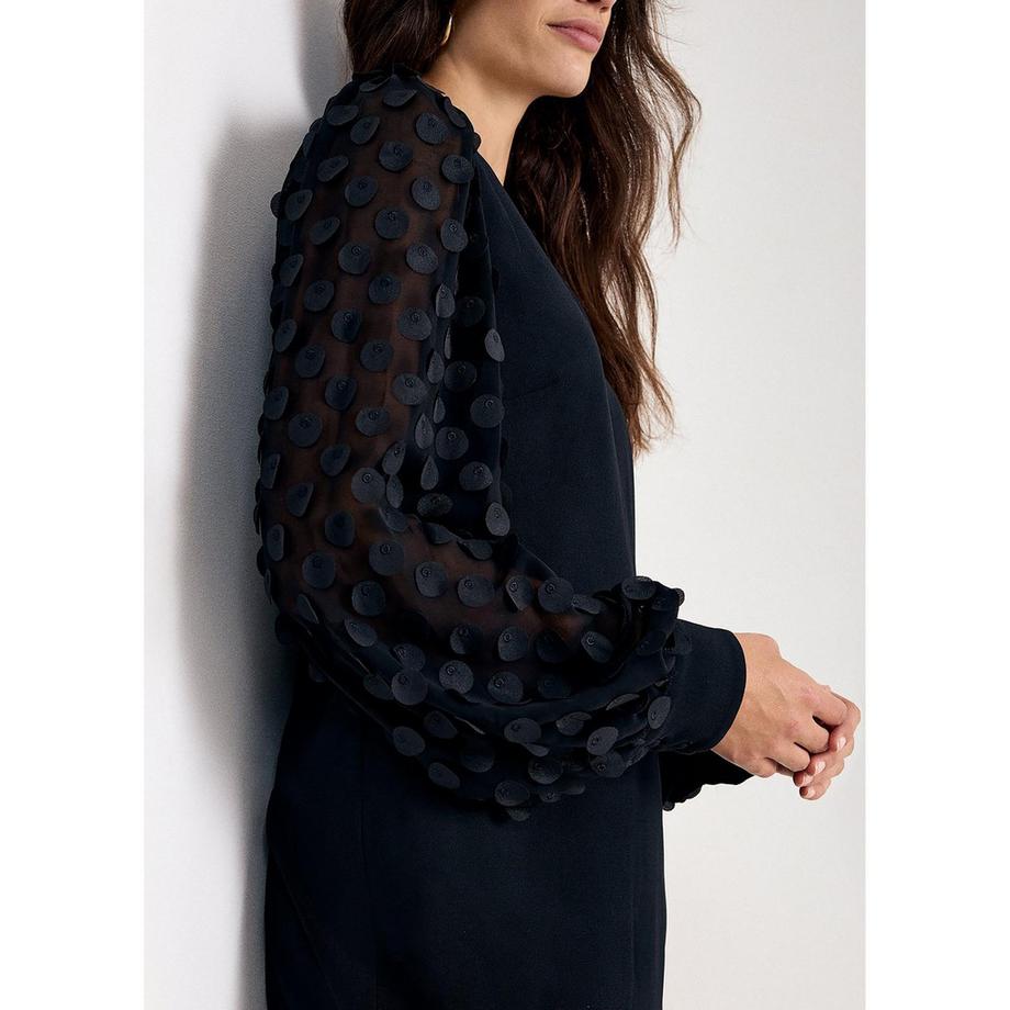 Phase Eight Robe Laura col en V avec manches en paillettes  