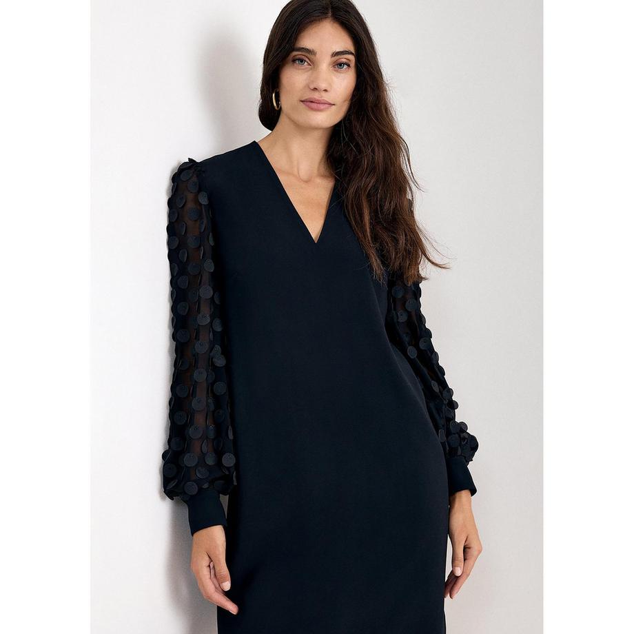 Phase Eight Robe Laura col en V avec manches en paillettes  