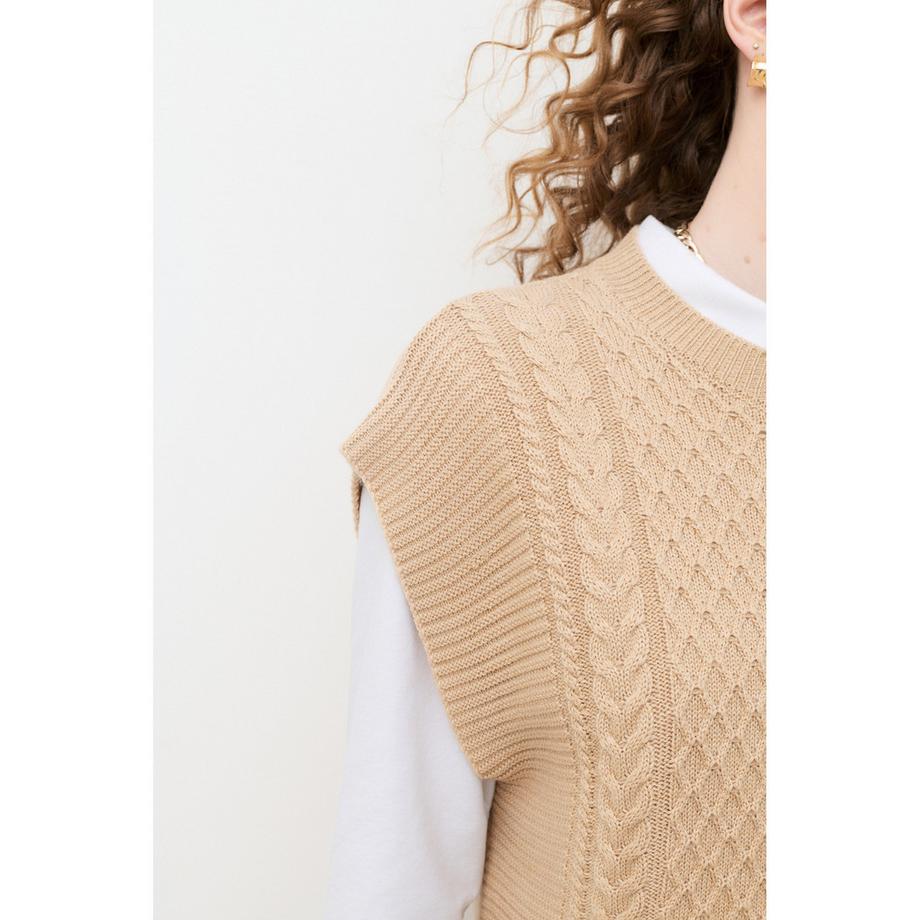 Caroll Gestrickter Pullover mit Zopfmuster  