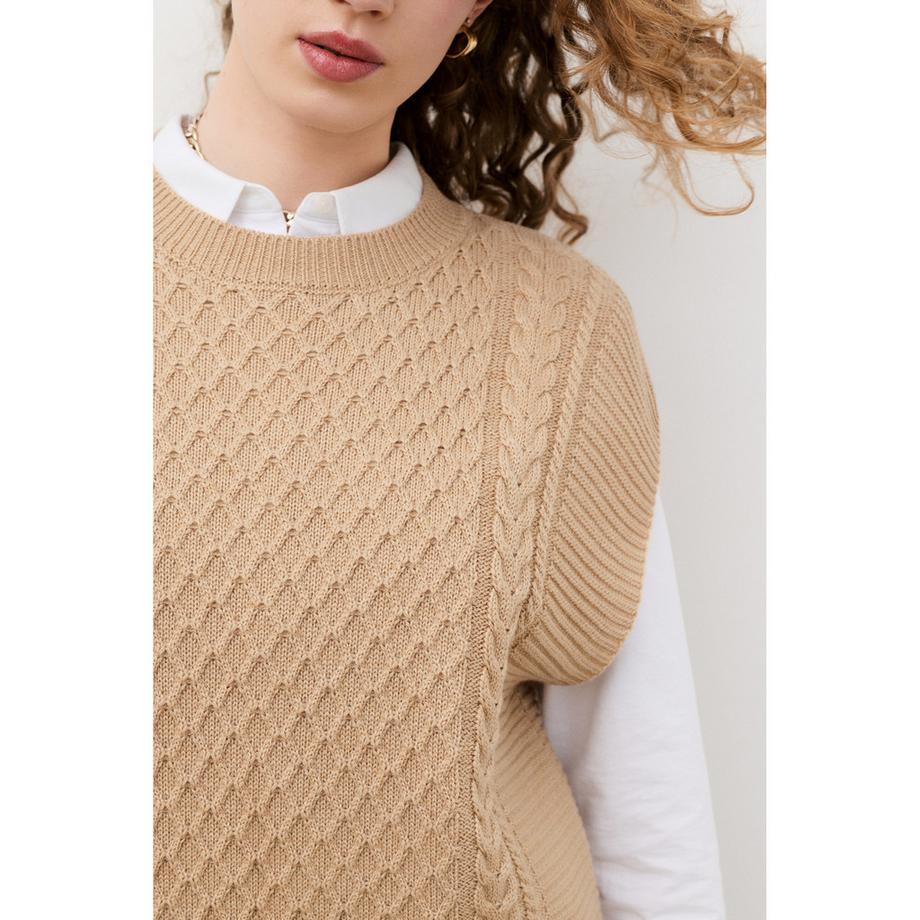Caroll Gestrickter Pullover mit Zopfmuster  