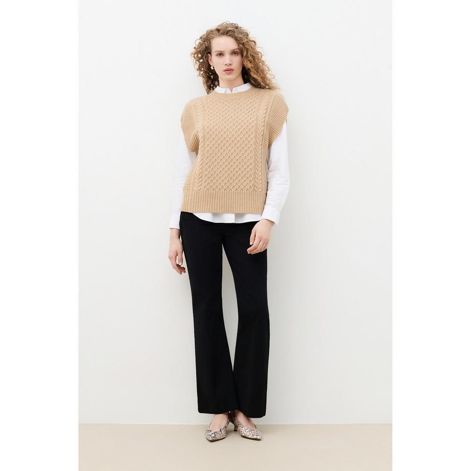 Caroll Gestrickter Pullover mit Zopfmuster  