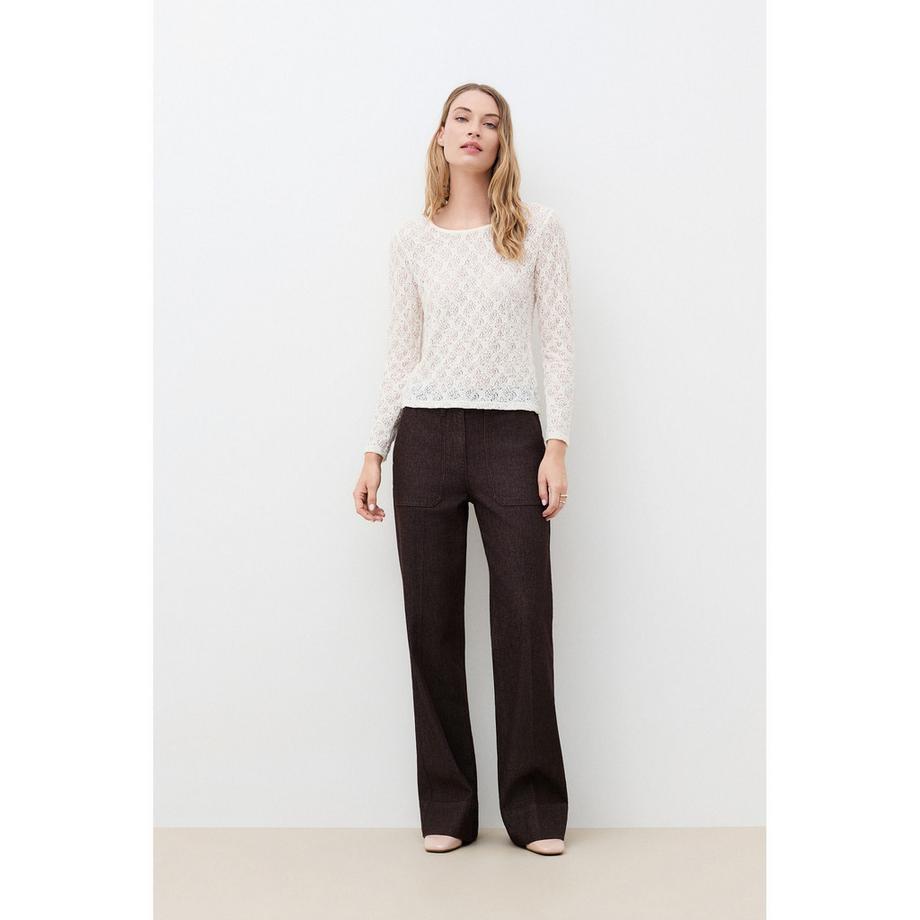 Caroll Spitzen Langarm T-Shirt  