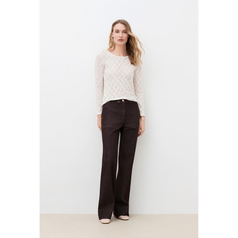 Caroll Spitzen Langarm T-Shirt  
