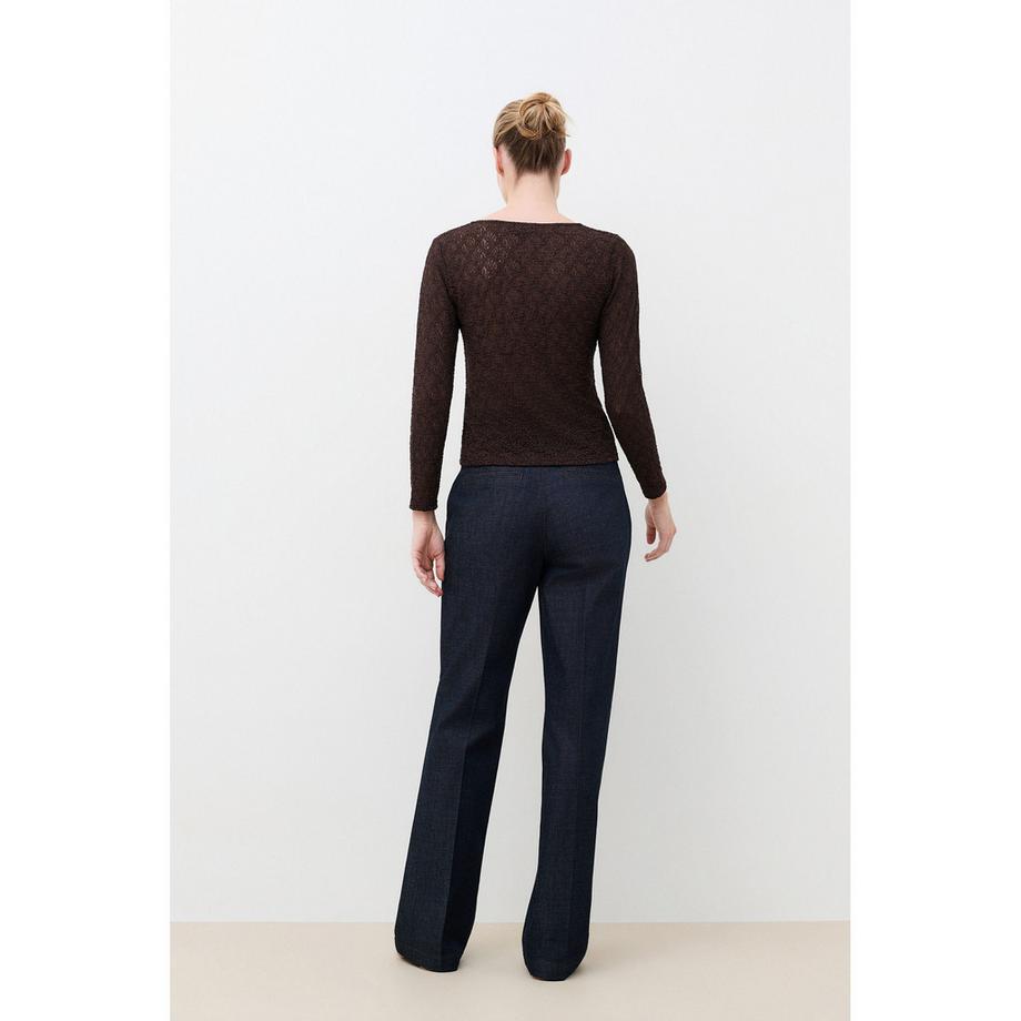 Caroll T-shirt manches longues en dentelle  