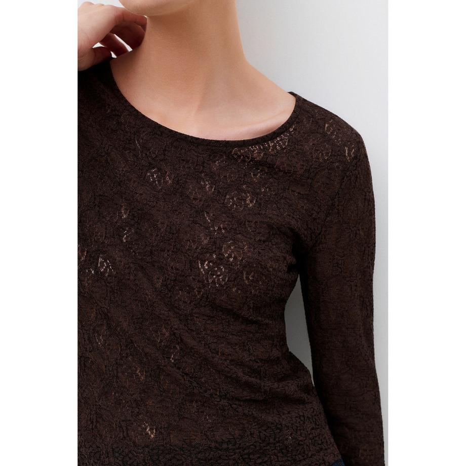 Caroll T-shirt manches longues en dentelle  
