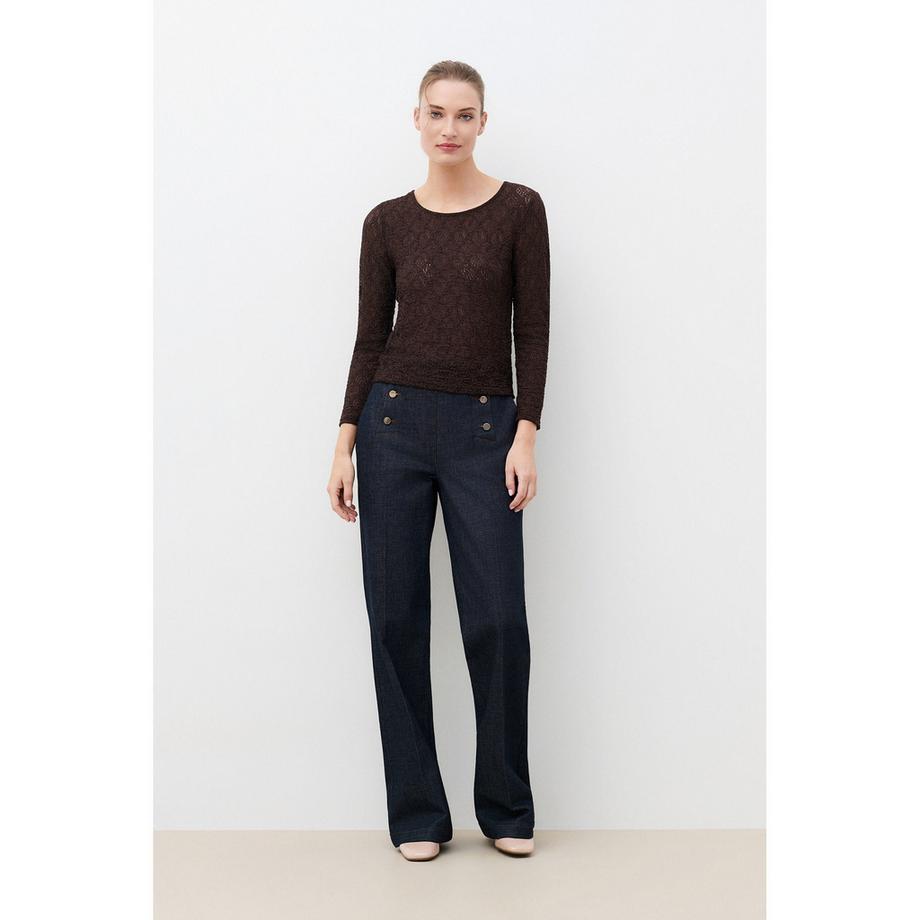 Caroll T-shirt manches longues en dentelle  