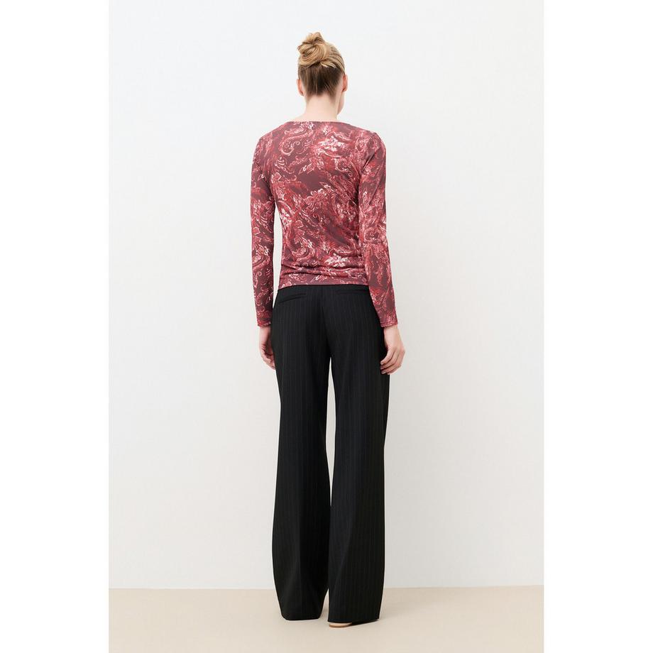 Caroll Langarm T-Shirt mit Paisley-Print  