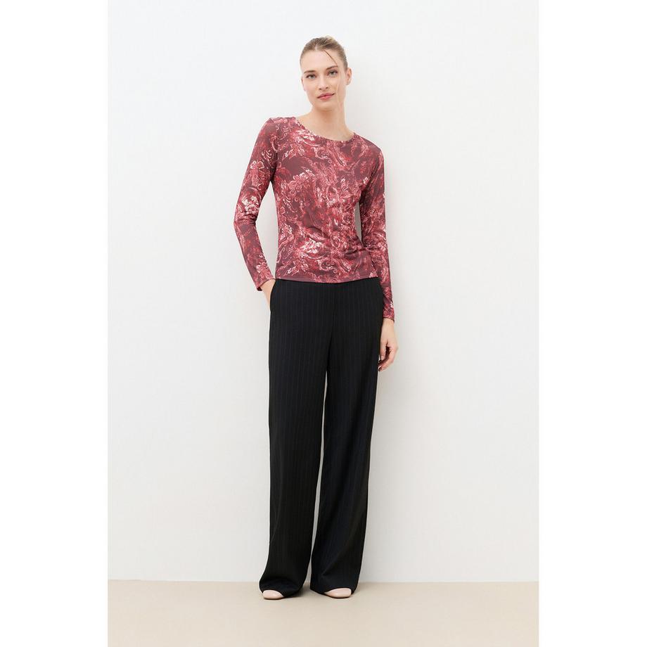 Caroll Langarm T-Shirt mit Paisley-Print  
