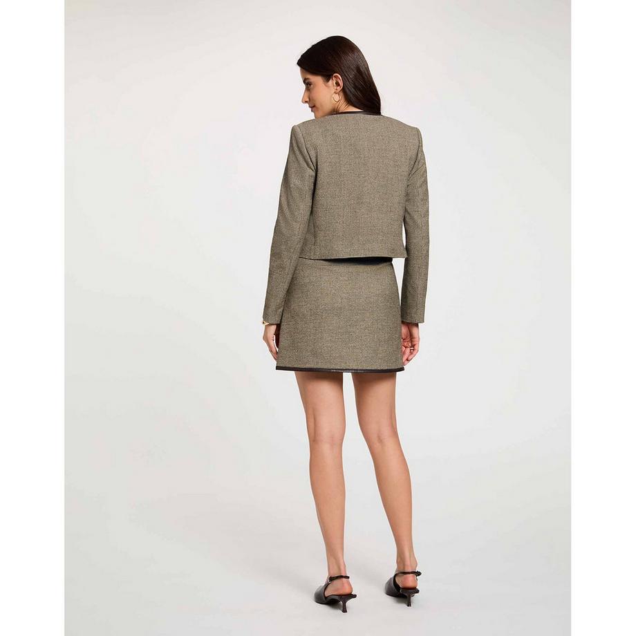 MORGAN Giacca Houndstooth con bordo contrastante  