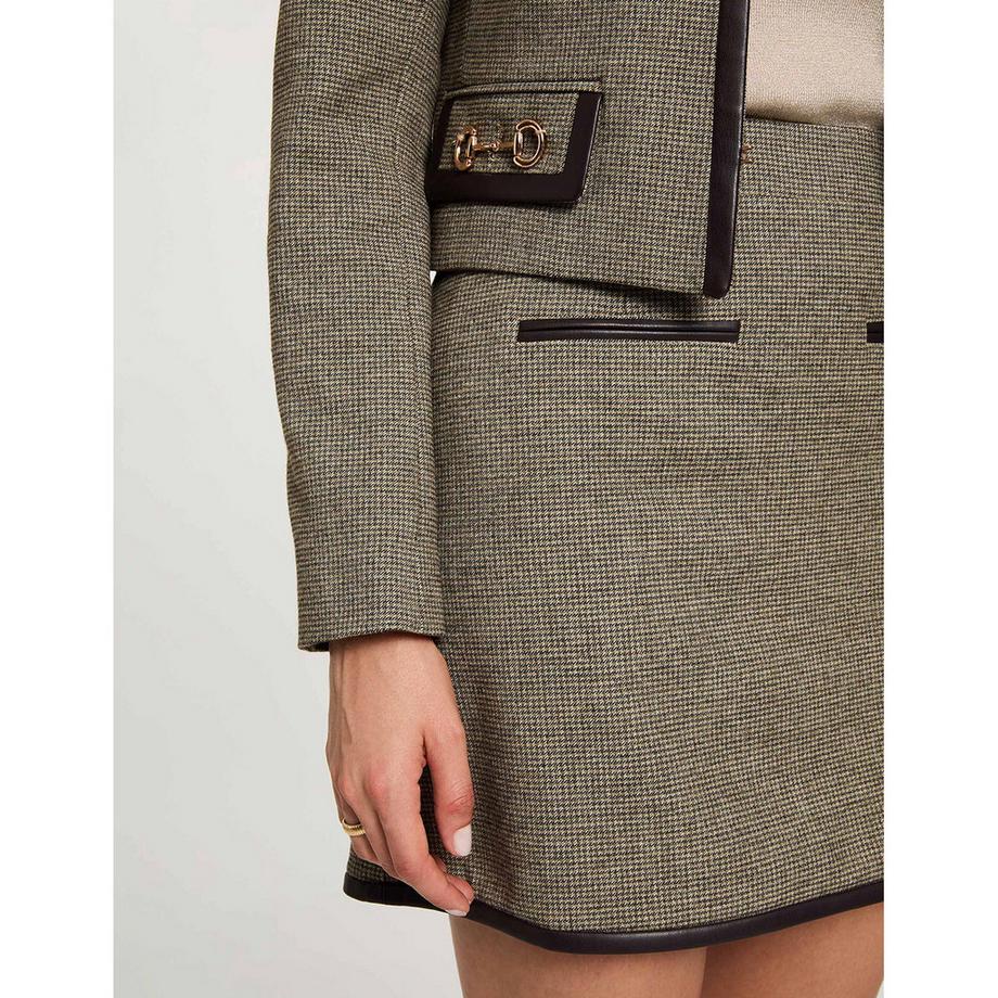 MORGAN Giacca Houndstooth con bordo contrastante  