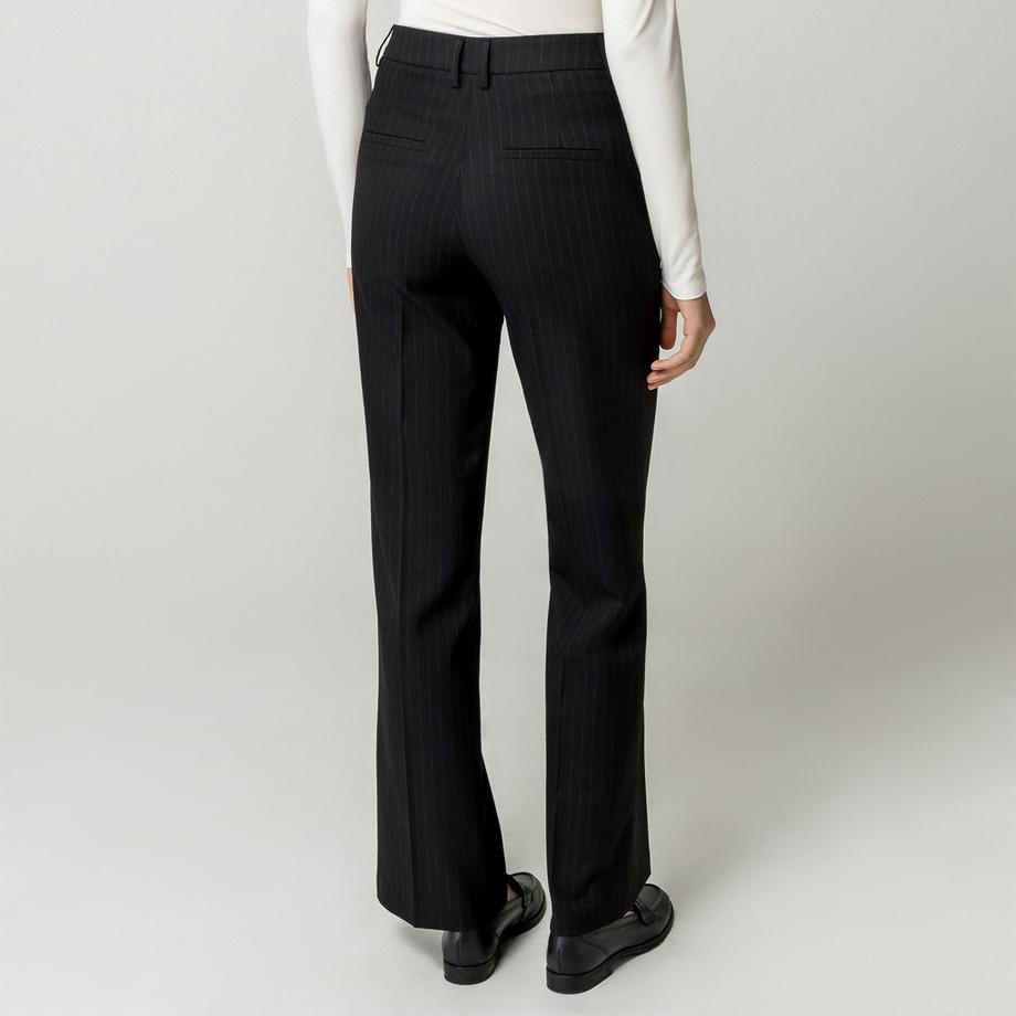 MORGAN Pantalon à larges jambes à rayures fines  
