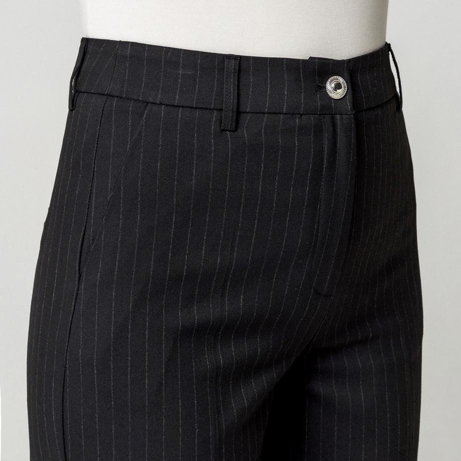 MORGAN Pantalon à larges jambes à rayures fines  