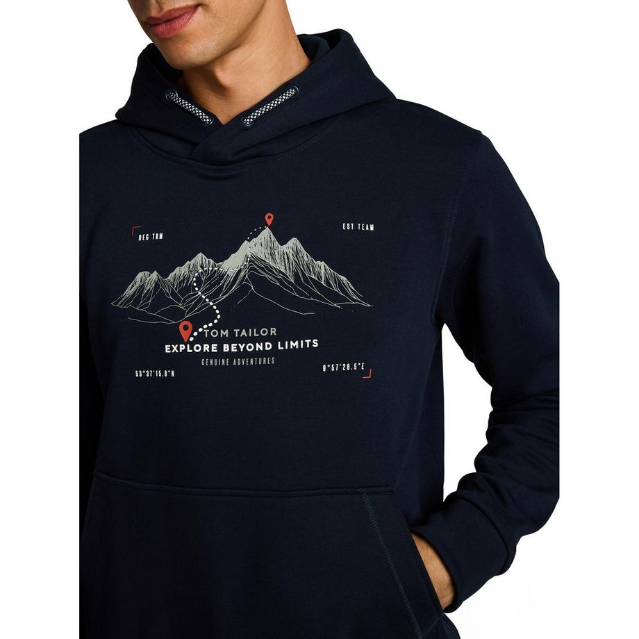 TOM TAILOR Hoodie con Stampa Grafica  