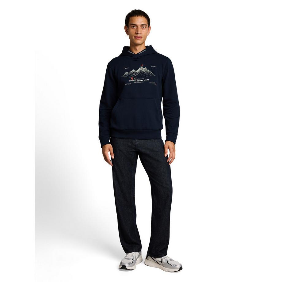 TOM TAILOR Hoodie con Stampa Grafica  