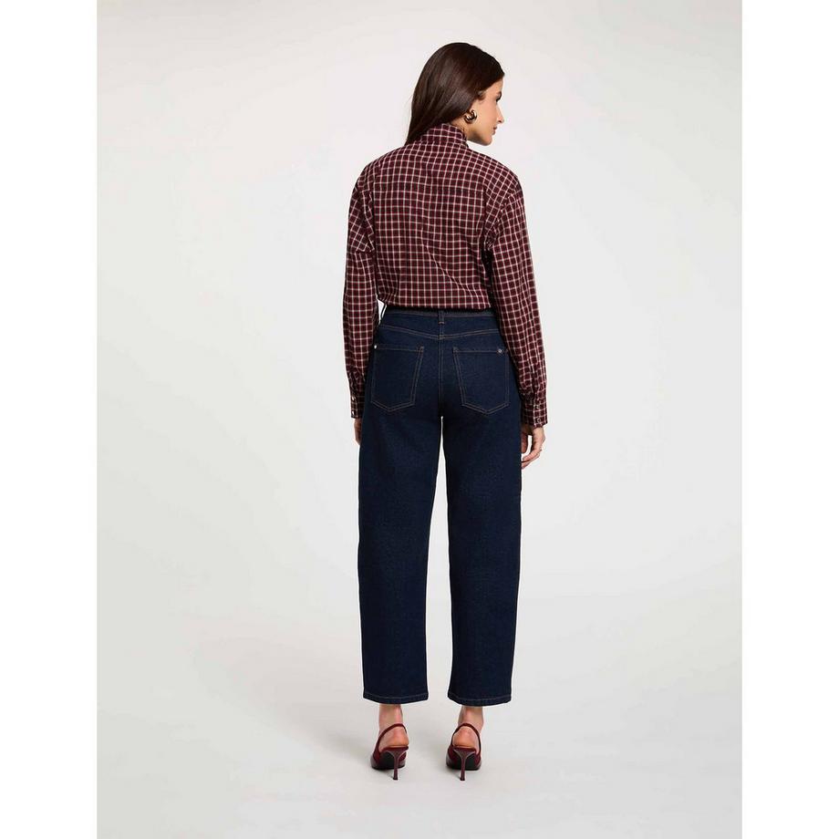MORGAN Chemise à carreaux avec col nœud  