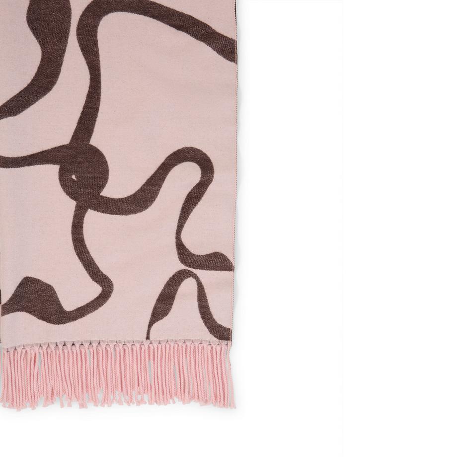 TOM TAILOR Sciarpa con Stampa Astratta e Frange  