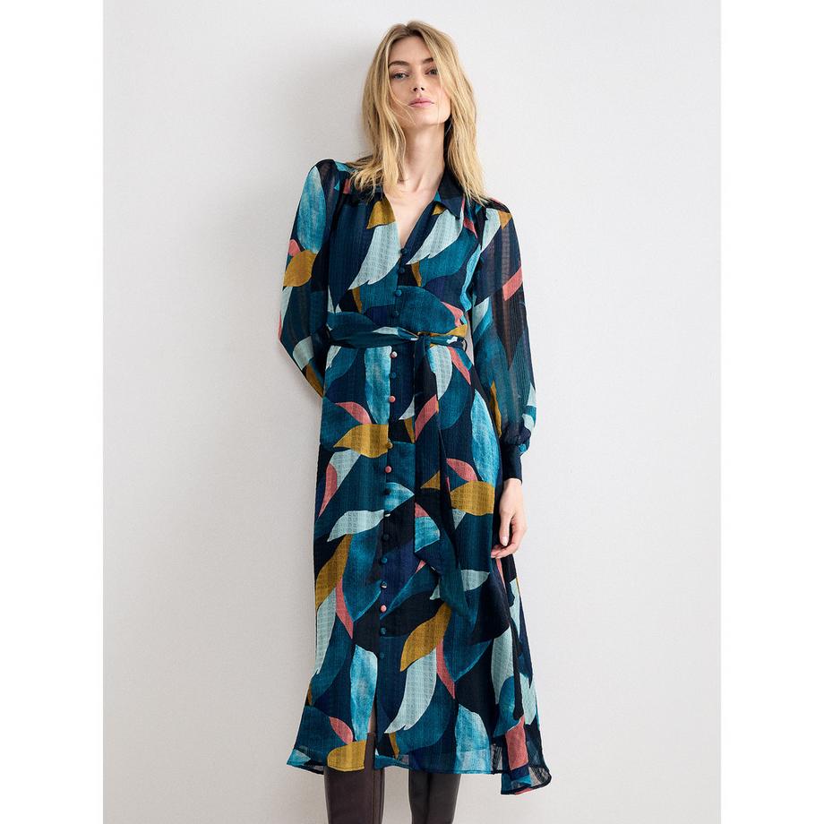 Phase Eight Catalina Robe chemise à imprimé abstrait  