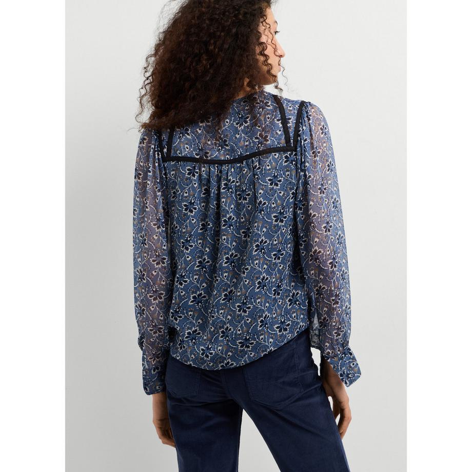 Pepe Jeans London Camicetta con Stampa Floreale e Maniche a Palloncino  