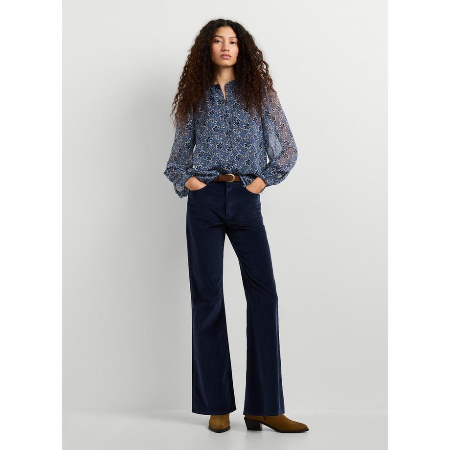 Pepe Jeans London Camicetta con Stampa Floreale e Maniche a Palloncino  
