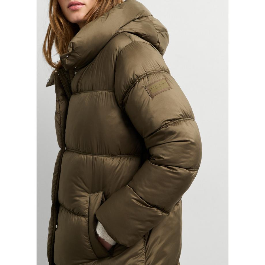 Pepe Jeans London Giubbotto lungo imbottito con cappuccio  