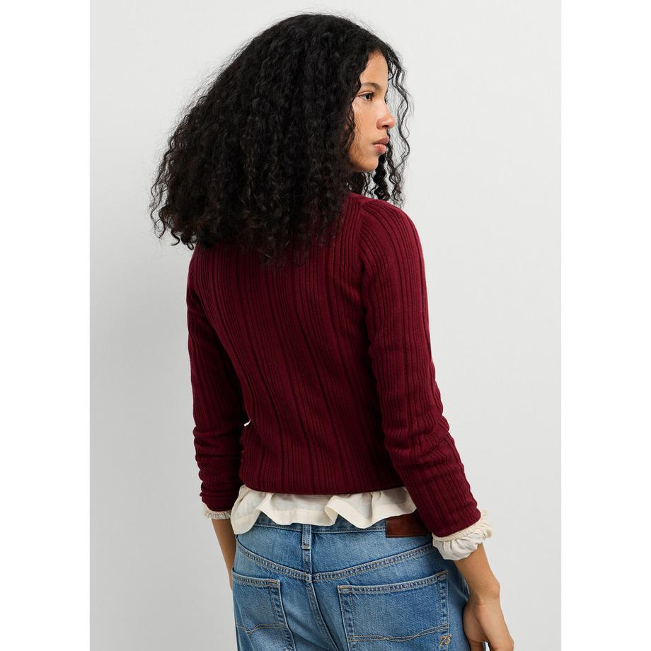 Pepe Jeans London Maglione collo alto a coste  