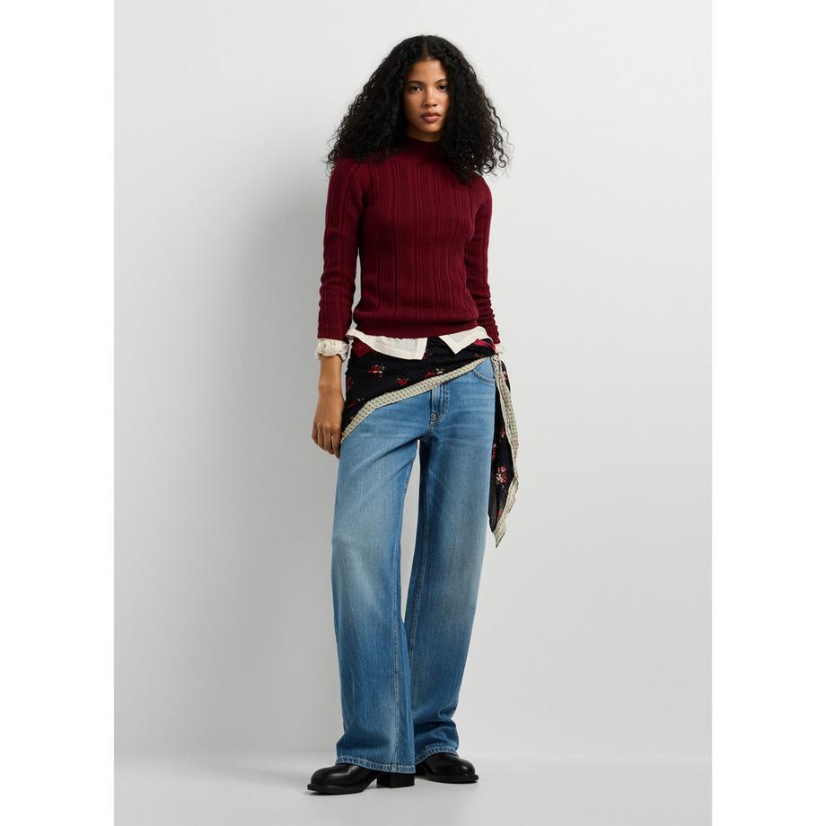 Pepe Jeans London Maglione collo alto a coste  