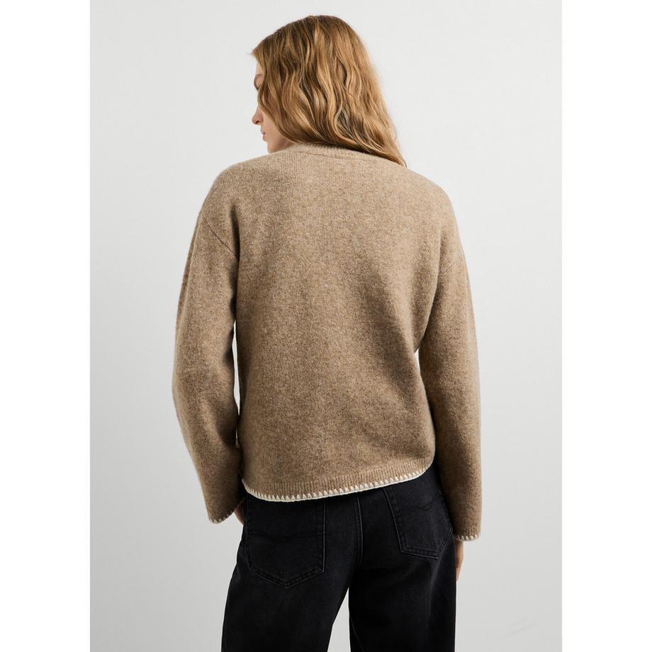 Pepe Jeans London Pullover con bordo contrastante  
