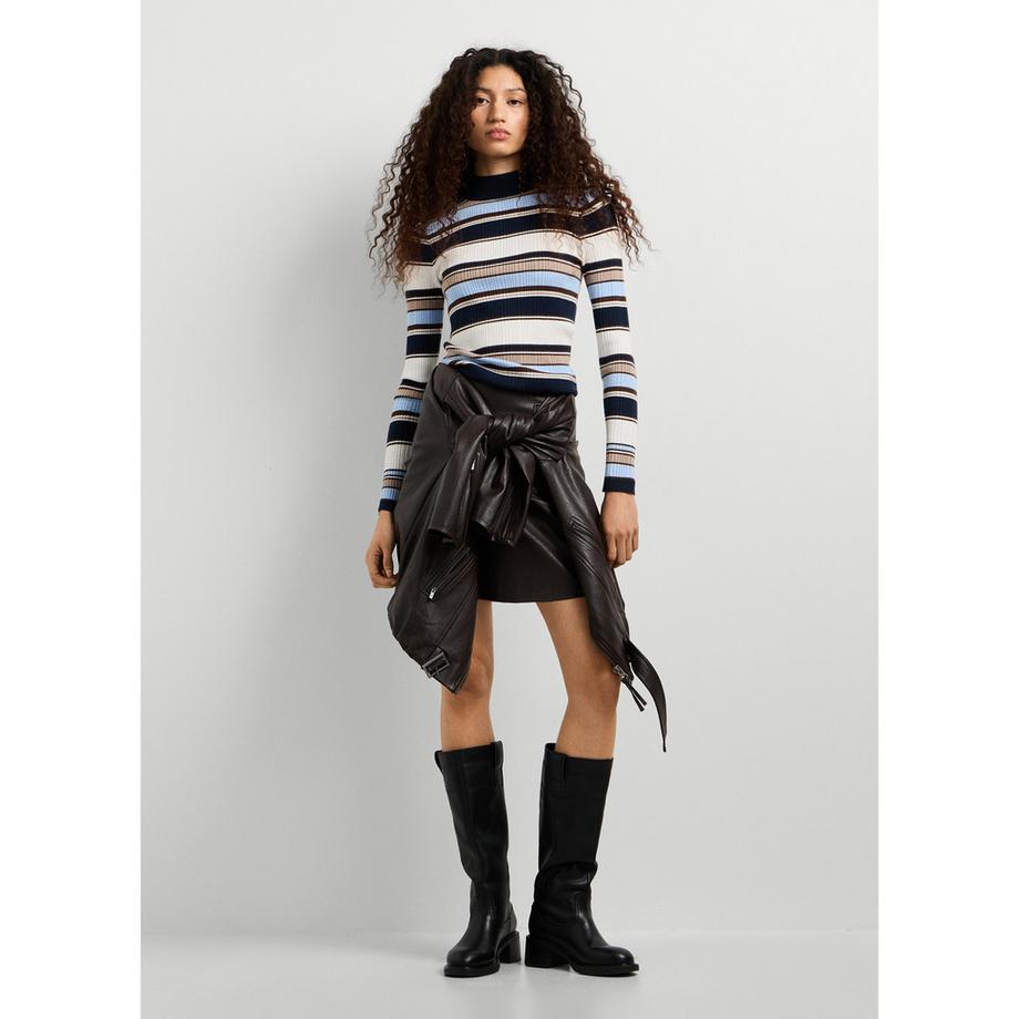 Pepe Jeans London Maglione a righe in maglia costata  