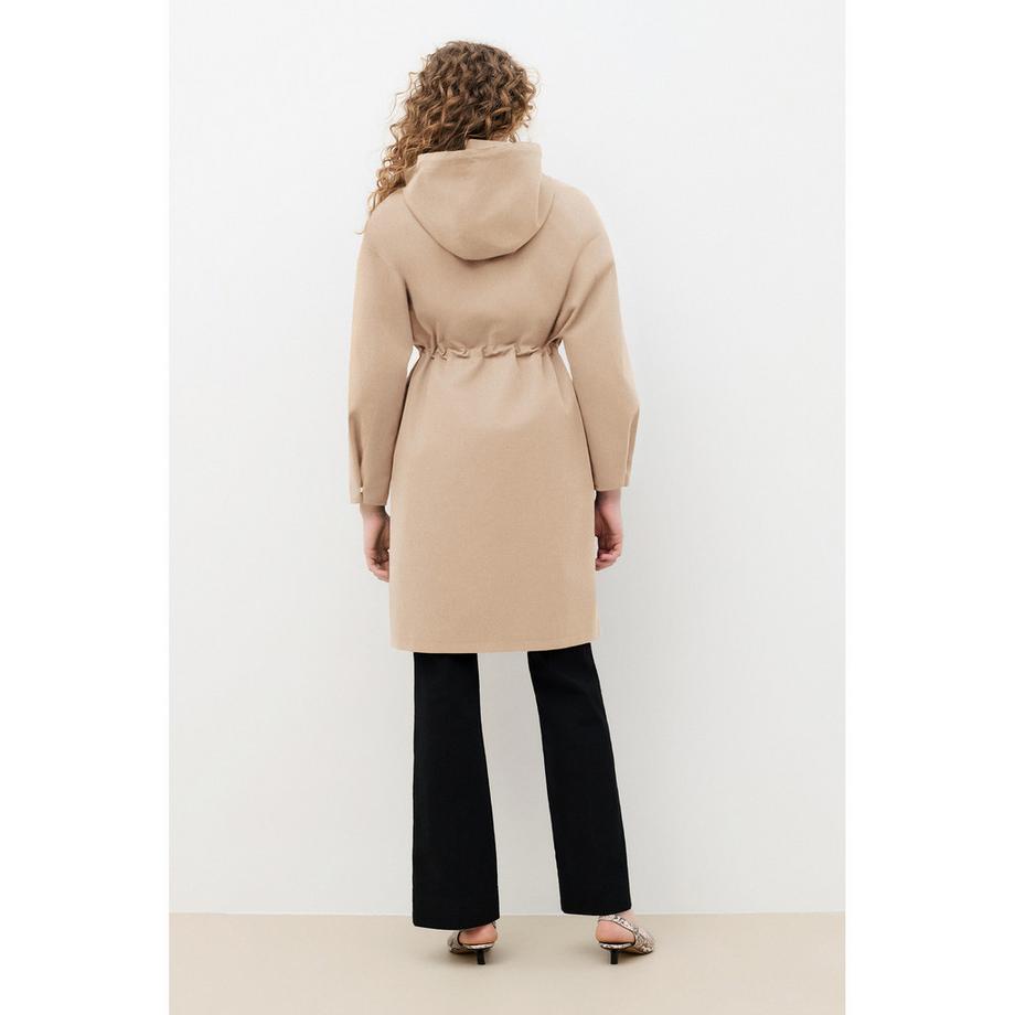 Caroll Manteau double boutonnage avec capuche  