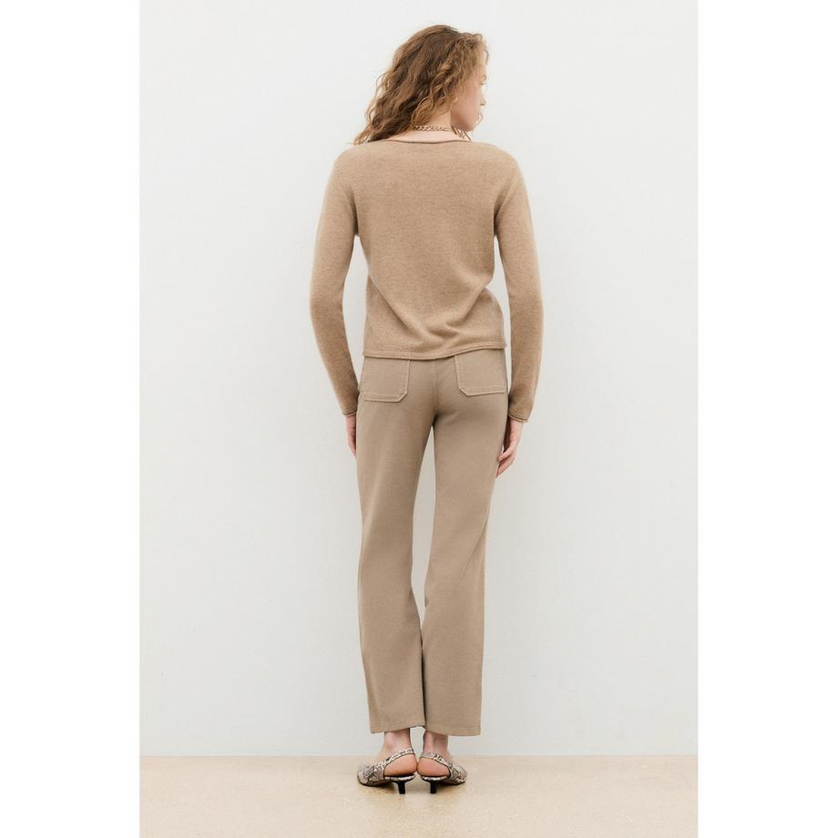 Caroll Pullover a Maniche Lunghe con Chiusura a Bottoni  