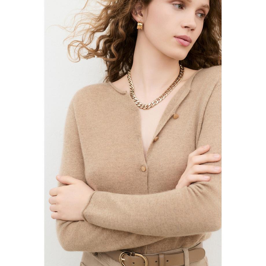 Caroll Pullover a Maniche Lunghe con Chiusura a Bottoni  