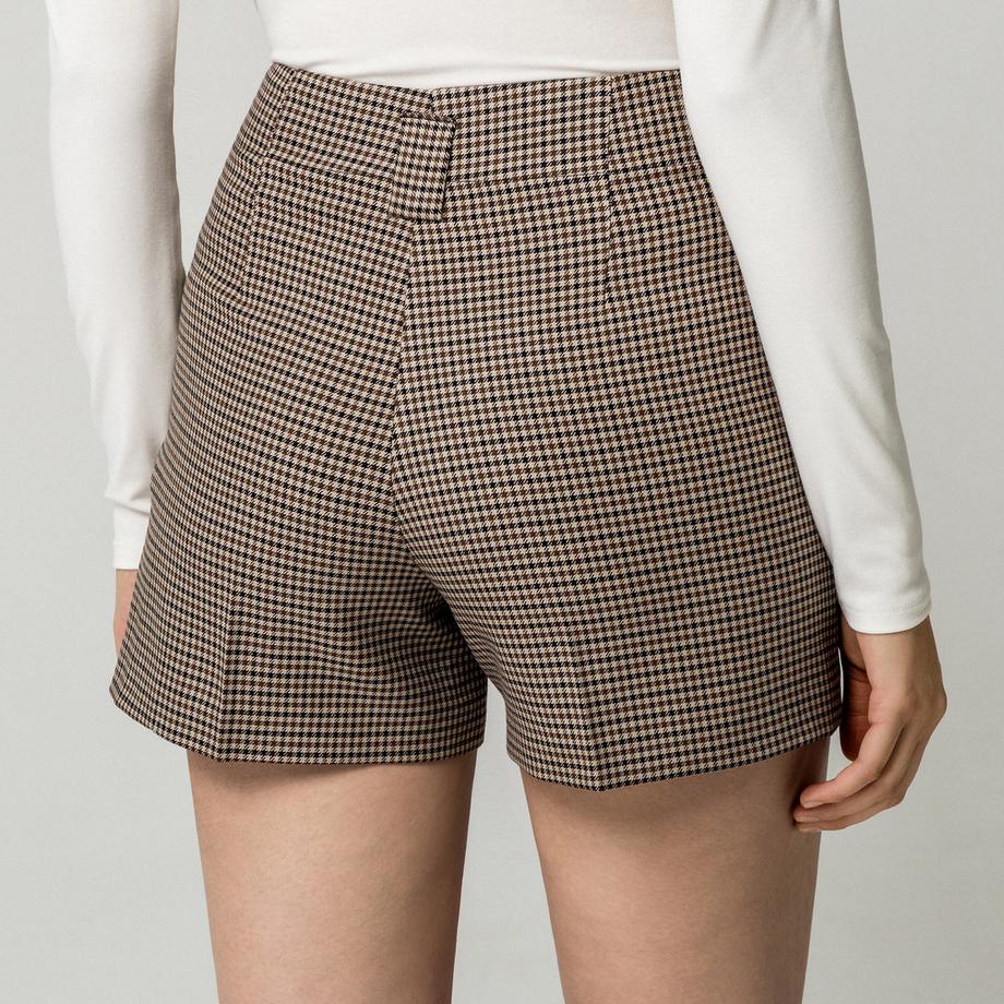 MORGAN Shorts à motif Houndstooth  
