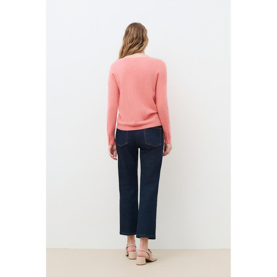 Caroll Pull col V avec détail boutonné  