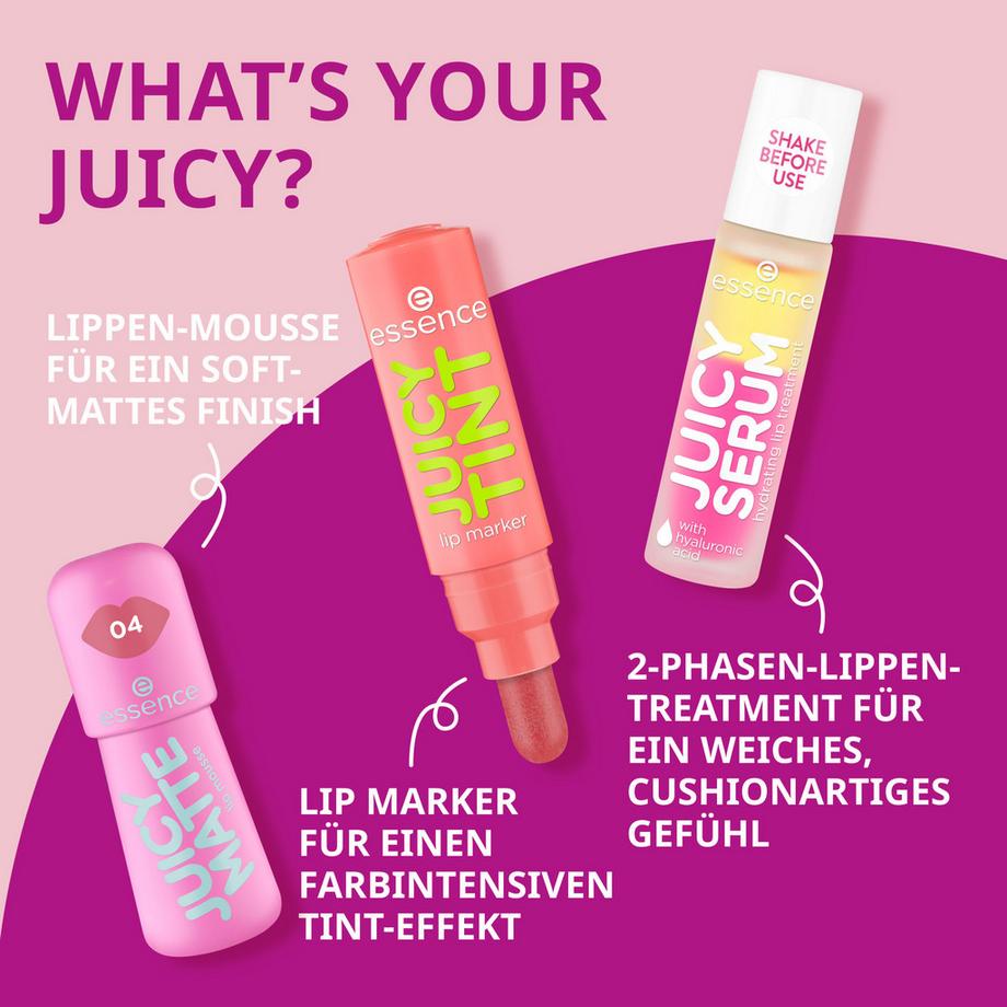 essence  JUICY MATTE lip mousse rouge à lèvres mousse 