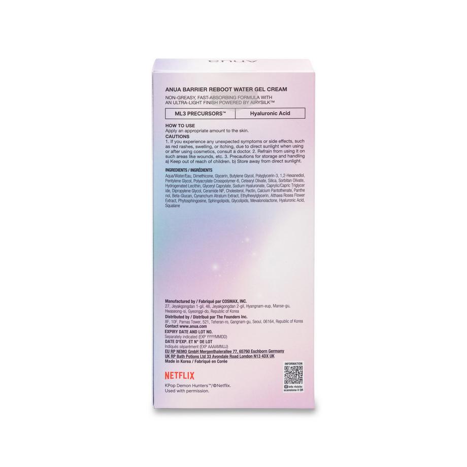 Anua  KPop Demon Hunters Barrier Reboot Water Gel Cream 