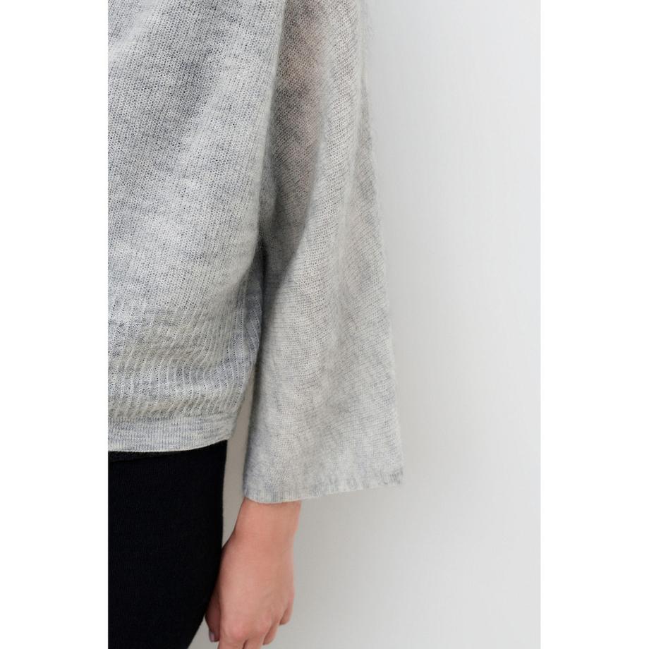 Caroll Pullover Cardigan à Bordure en Dentelle  