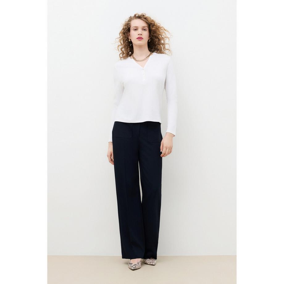 Caroll T-shirt à manches longues col Henley  