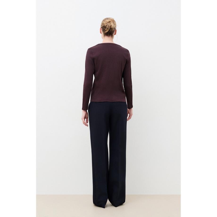 Caroll T-shirt à manches longues col Henley  